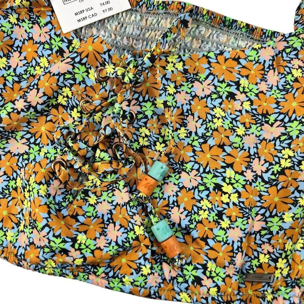 New Women’s Maaji Blossom Briella Cover-Up Crop Top Size S
